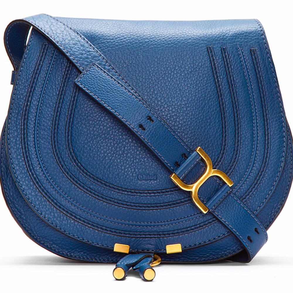 Chloe Marcie Medium Crossbody Bag Blue